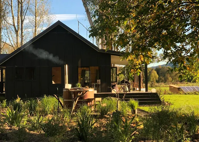 Fiery Peak Eco-Retreat With Wood-Fired Hot Tub